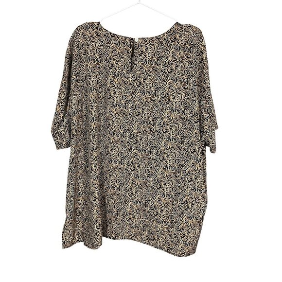 Liz Baker Metallic Floral 3X Black Retro Classic Chic Glam Preppy Geometric 80s - Picture 6 of 11